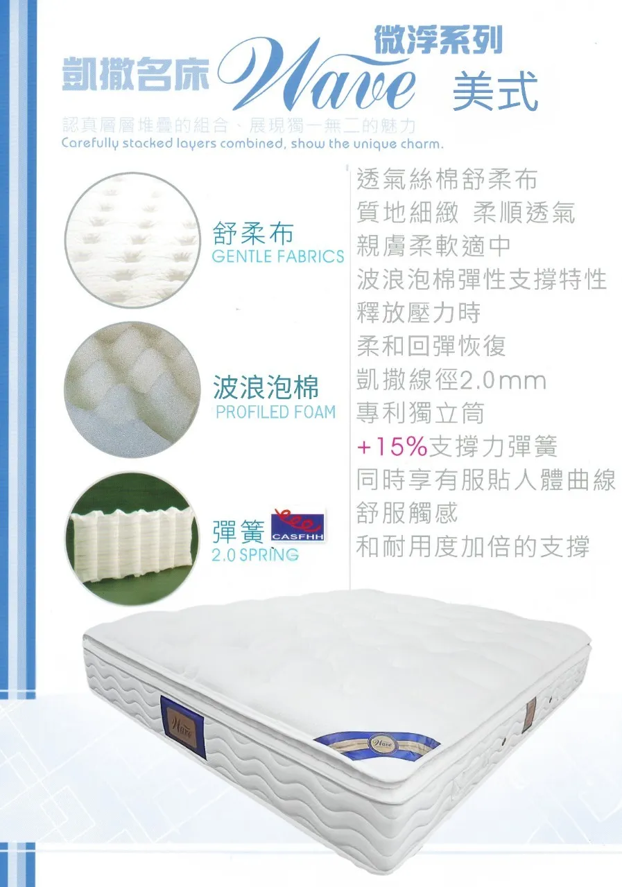 美式結構床墊 微浮 – 柔軟包覆感 長期舒眠體驗